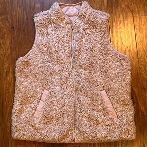 Maurices Cream Fuzzy Vest